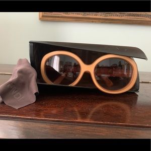 Fendi Orange Leather Sunglasses